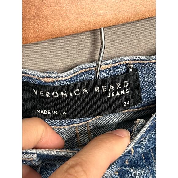 Veronica Beard Jeans 24 Blue Classic High Rise Straight Leg Light Wash Casual - Picture 4 of 16